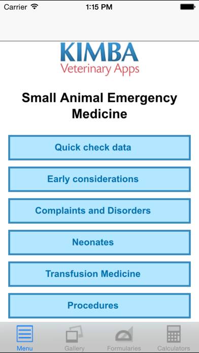 Veterinary Emergency Medicine Small Animal App screenshot #1
