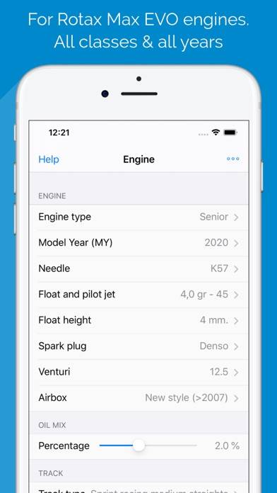 Jetting for Rotax Max EVO Kart App skärmdump #3