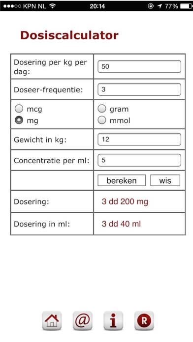 Dosiscalculator App-Screenshot #2