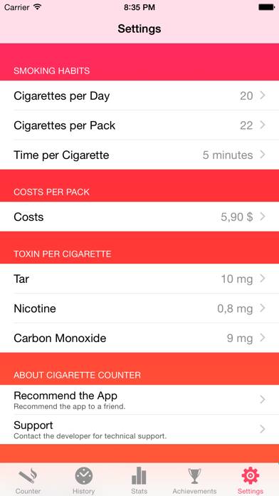 Cigarette Counter Schermata dell'app #5