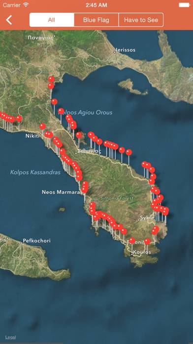 Sithonia Beaches App skärmdump