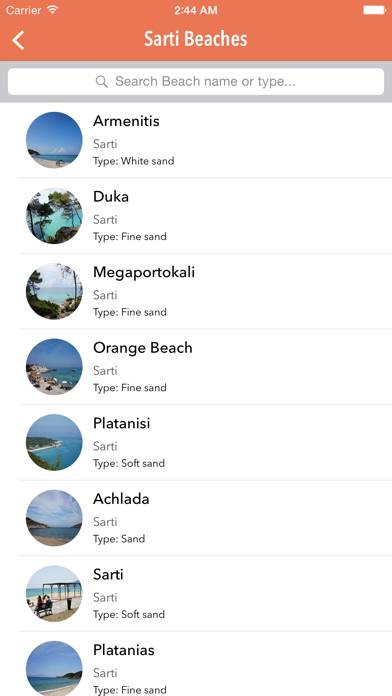 Sithonia Beaches App skärmdump