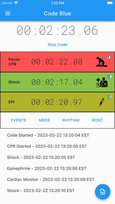 Code Blue: CPR Event Timer App-Screenshot #1