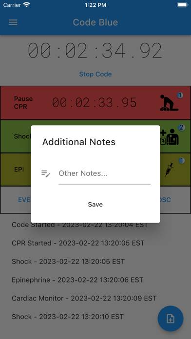 Code Blue: CPR Event Timer App-Screenshot #2
