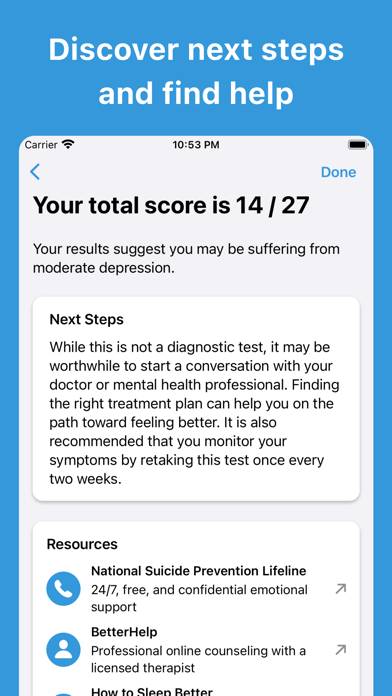 Depression Test⁺ App screenshot #3