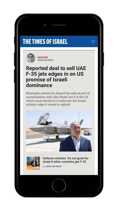 The Times of Israel App skärmdump #1