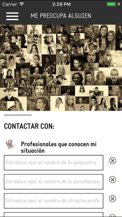 Prevensuic Captura de pantalla de la aplicación
