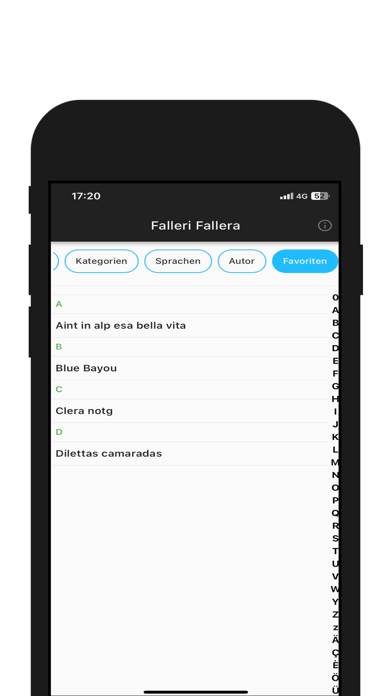 Falleri Fallera App-Screenshot