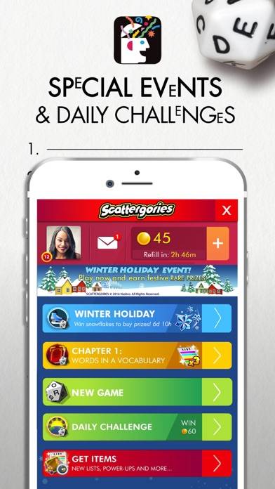 Scattergories game screenshot