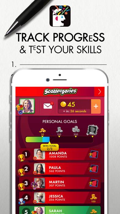 Scattergories game screenshot