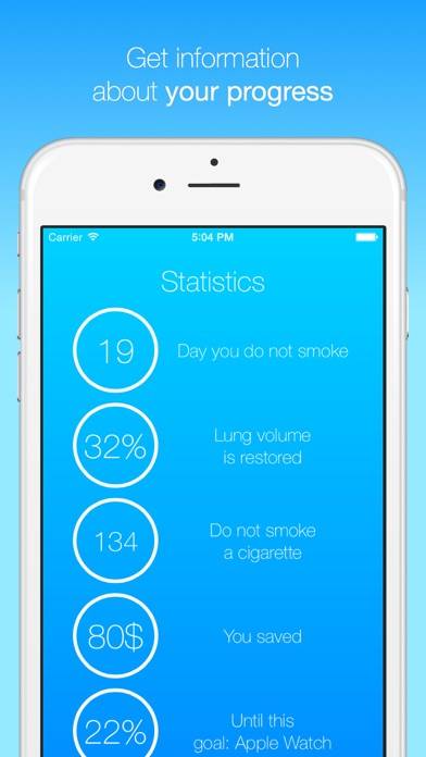 Stop smoking App screenshot