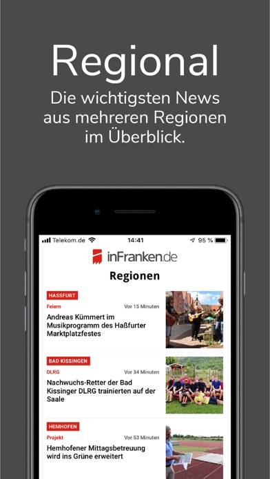 InFranken.de App-Screenshot