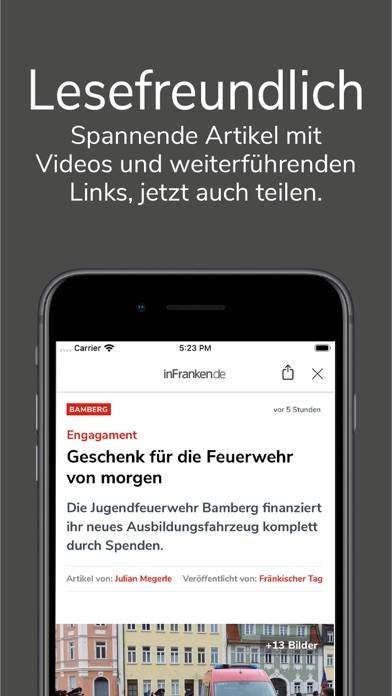 InFranken.de App-Screenshot