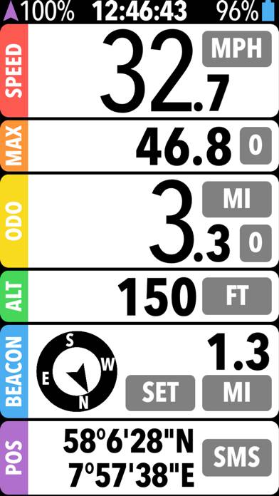 Speed - A dashboard for driving, boating, biking and hiking screenshot