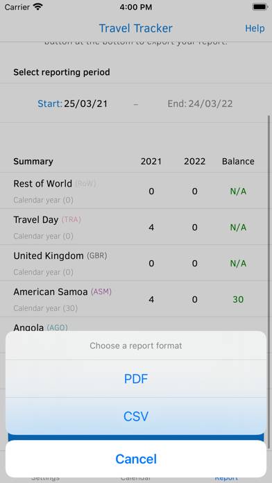 Travel Tracker Capture d'écran de l'application #3