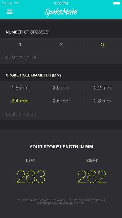 SpokeMate: Spoke-Length Calculator App-Screenshot #1