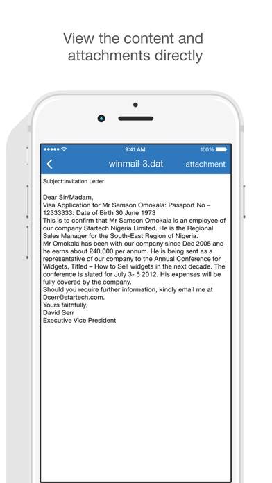 Winmail Opener App screenshot #2