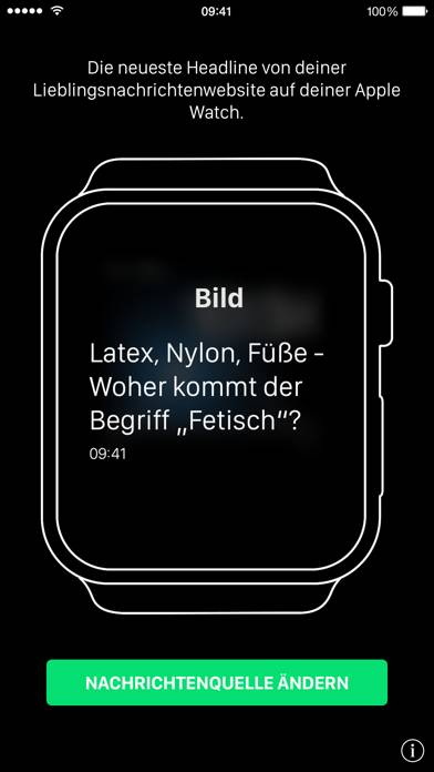 Dash News para Apple Watch: los mejores titulares en una App y Vistazo de Watch Captura de pantalla de la aplicación