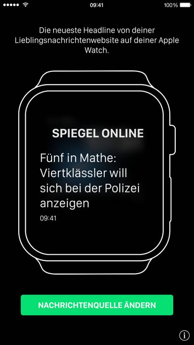 Dash News para Apple Watch: los mejores titulares en una App y Vistazo de Watch Captura de pantalla de la aplicación