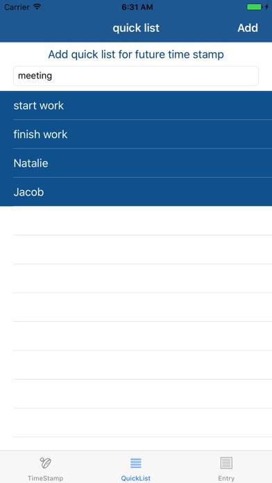 Easy Timestamp App skärmdump