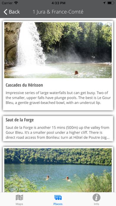 Wild Swimming France App screenshot #2