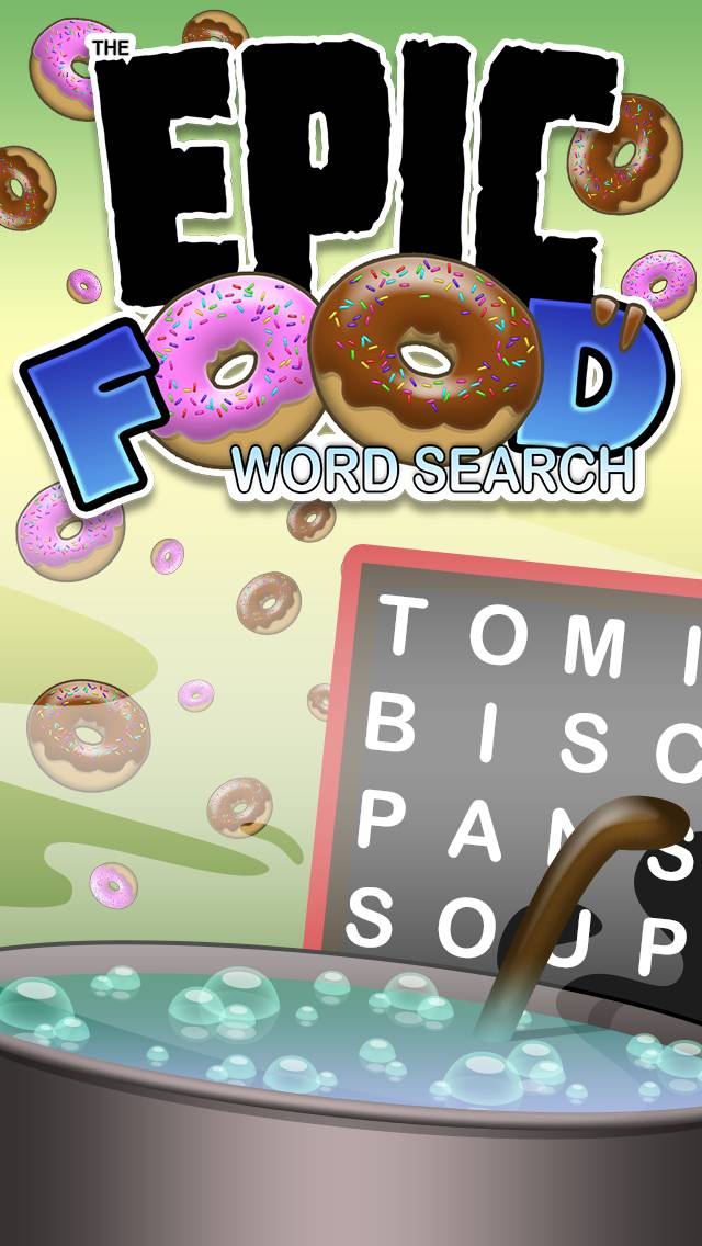 Epic Food Word Search - giant wordsearch puzzle (ad-free)