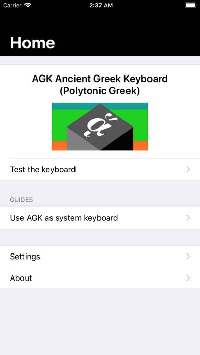 AGK Ancient Greek Keyboard Schermata dell'app #3
