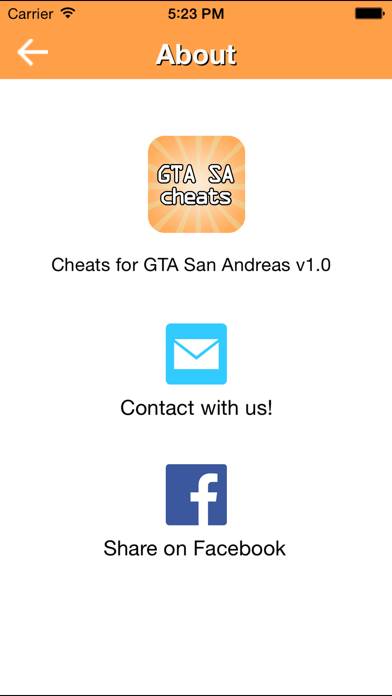 Cheats for GTA SA Schermata dell'app #5