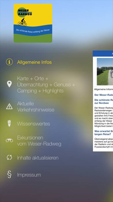 Offizielle Weser-Radweg-App App screenshot #1