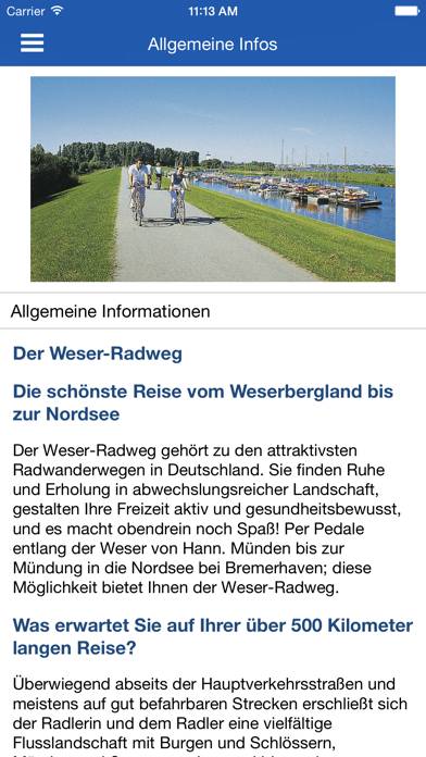Offizielle Weser-Radweg-App App-Screenshot #2