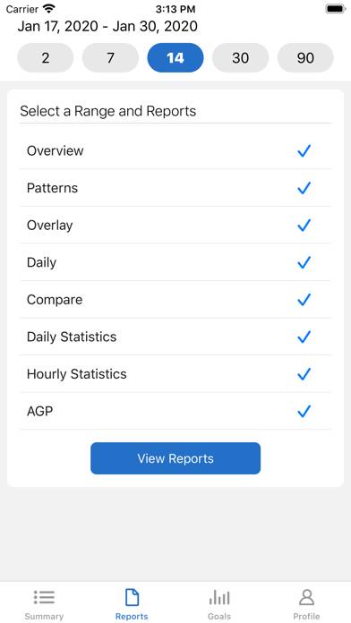 Dexcom Clarity Captura de pantalla de la aplicación #5