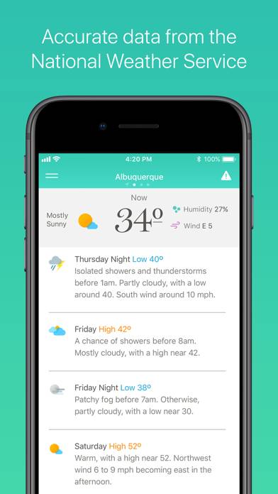 Weather Simple – NWS Forecasts App screenshot #2