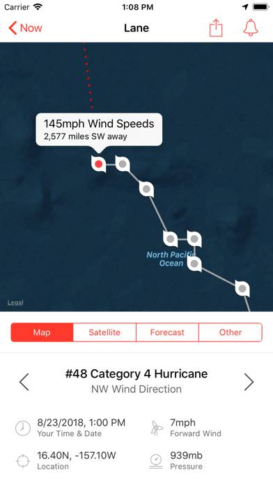 My Hurricane Tracker Pro Captura de pantalla de la aplicación #1
