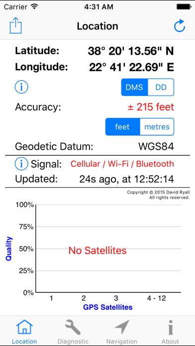 GPS Diagnostic: Satellite Test Capture d'écran de l'application #4