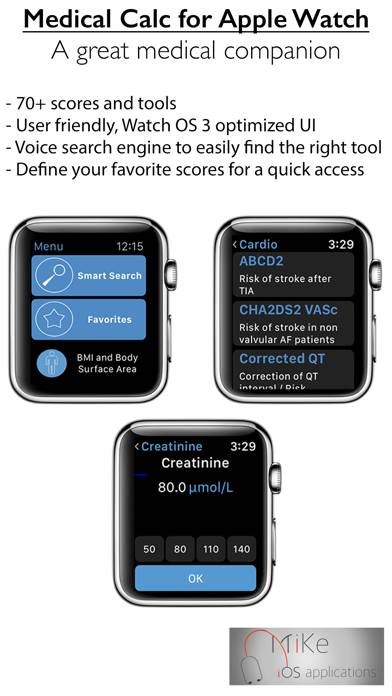 Medical Calc pour Apple Watch