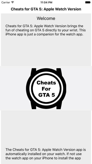 Cheats for GTA 5: Apple Watch Version Capture d'écran de l'application #1
