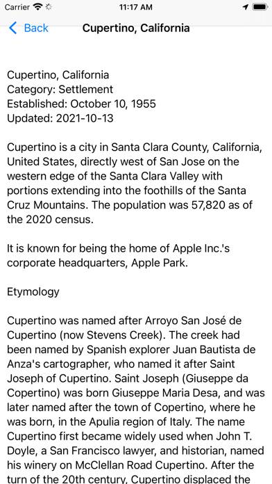 WikiPal USA App-Screenshot