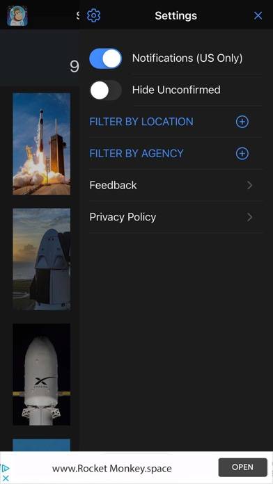 Space Launch Schedule App screenshot