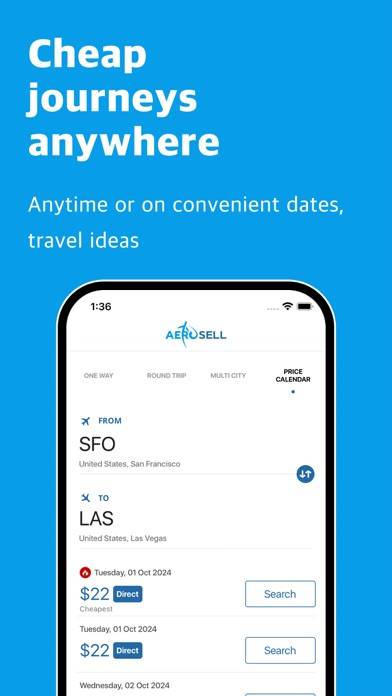 Cheap Flights online AeroSell App screenshot