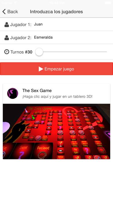The Sex Game Lite Captura de pantalla de la aplicación #2