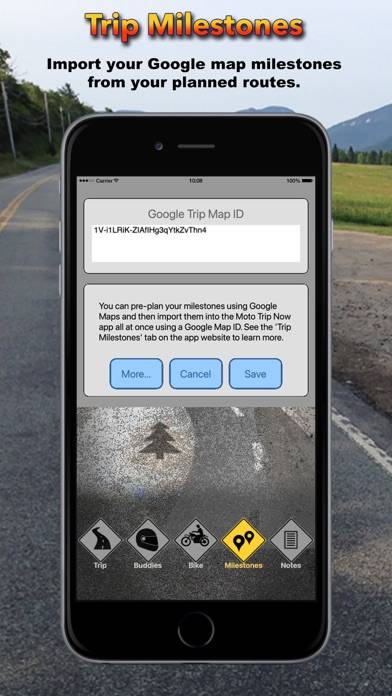 Moto Trip Now App screenshot