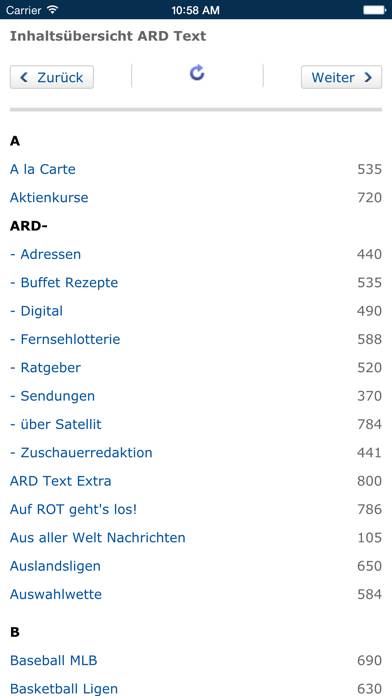 ARD Text Bildschirmfoto