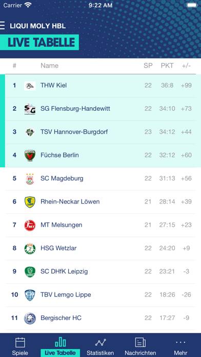 LIQUI MOLY Handball-Bundesliga App screenshot #3