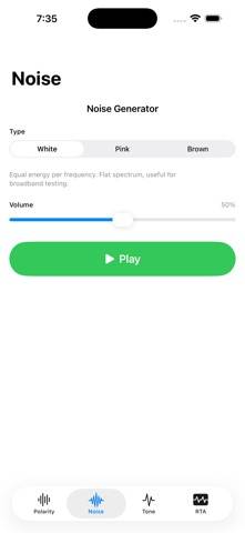 Audio Techniques|Speaker Test App skärmdump