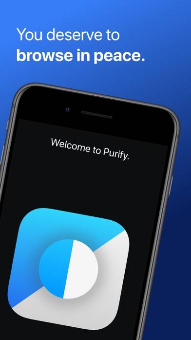 Purify: Block Ads and Tracking App screenshot #1