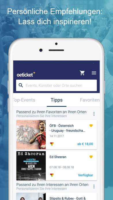 Oeticket.com App-Screenshot