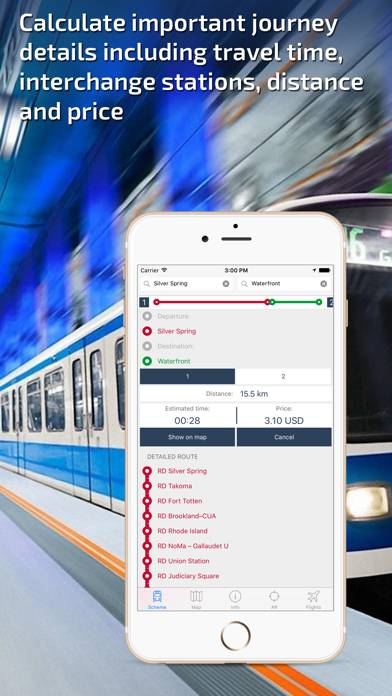 Washington DC Metro Guide and Route Planner Schermata dell'app #3