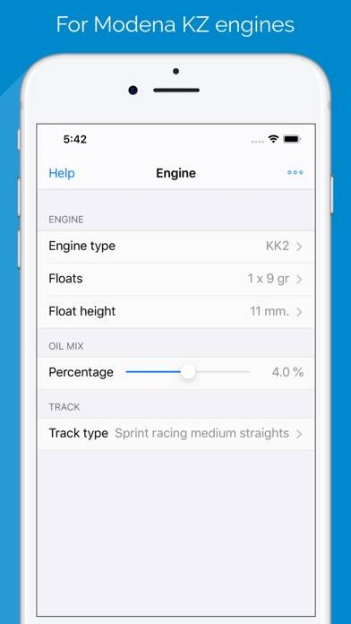 Jetting for Modena KZ Kart App screenshot #3