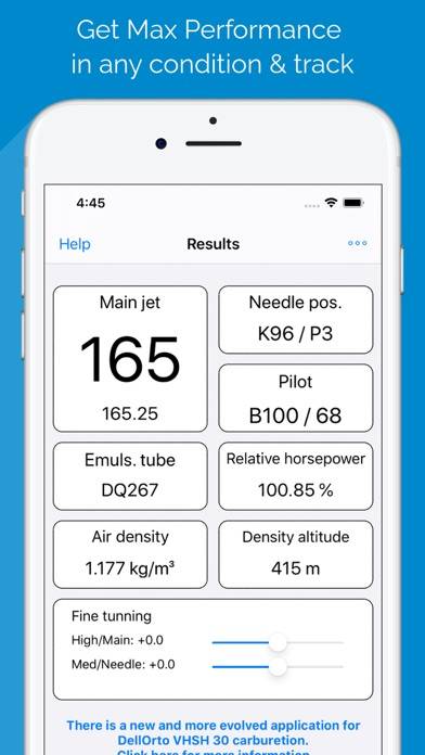 Jetting for IAME KZ Kart App screenshot #1