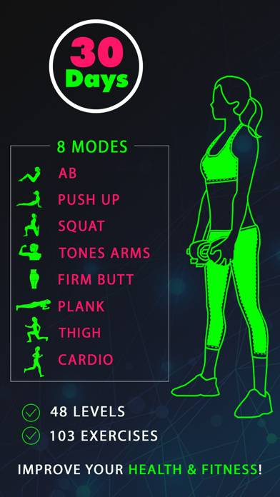 30 Day Fitness Challenges ~ Daily Workout Pro App screenshot #1